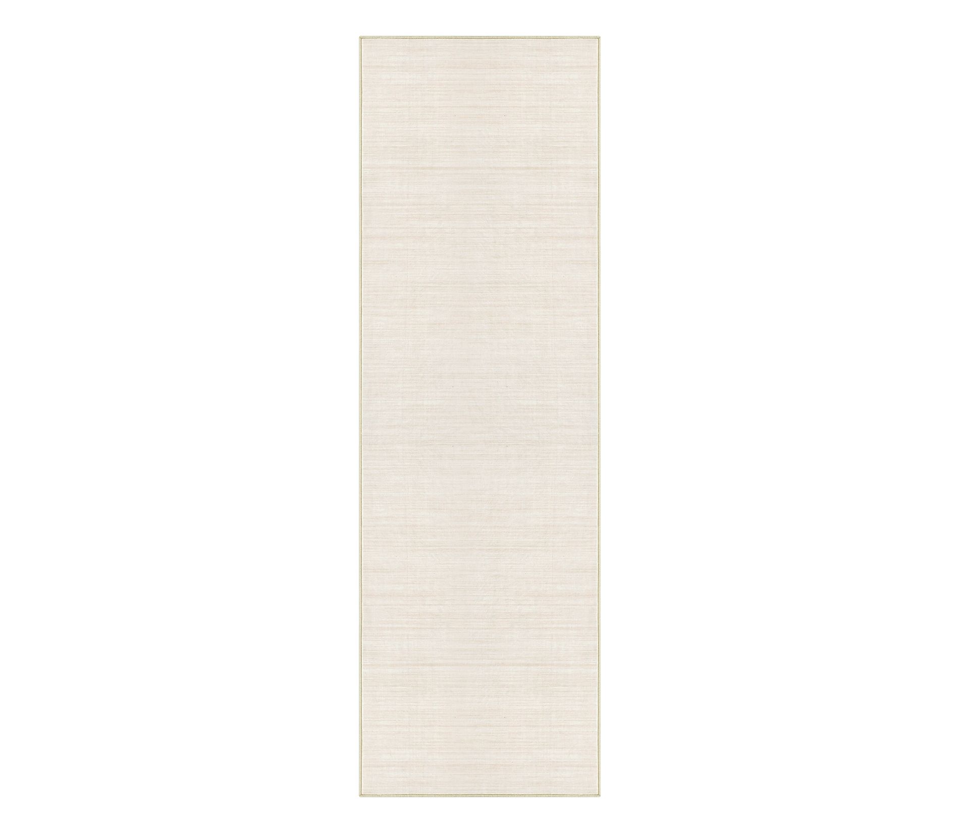 2'x6' Washable Solid Living Room Rugs, Indoor Modern Non Slip Bedroom Carpet, Low Pile Contemporary Area Rug for Home Decor, Beige