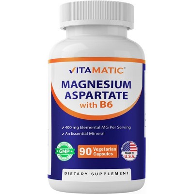 Magnesium Aspartate 400mg 90 Vegetarian Capsules