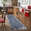 Washable Christmas Decorative Snowflake Area Rug Non-Slip Low Pile Indoor Xmas Rugs for Living Room Bedroom - 2 of 4