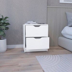 Kumasinova Modern Night Stand with 1/2-Drawer,18.9"/19.7" Bedside Table with Spacious Storage,Wooden Nightstand for Bedroom,Bedroom Furniture - 1 of 4