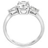 Pompeii3 1 1/2CT Oval & Pear Shape Diamond Engagement Ring 14k White Gold - 2 of 4