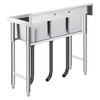 Stainless Steel Sink, Commercial Kitchen Prep & Utility Sink Free Standing Restaurant Laundry Garage Bar Workshop - 2 of 4