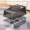 Stainless Steel Cat Litter Box, Extra Large Boxes for Cats, Enclosed Removable Covered Litter Box, Odor Control Anti-Leakage Top Entry Cat Toilet - 3 of 4