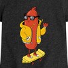 Girls' - Instant Message - Hot Dog Skater Fitted Short Sleeve Graphic T-Shirt - 2 of 4
