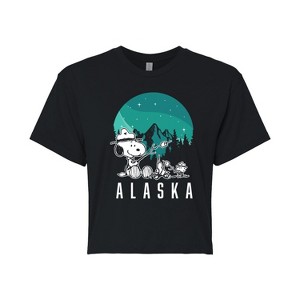 Women's - Peanuts - Beagle Scout Alaska Cropped Graphic T-Shirt - 1 of 4