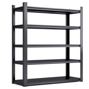 Syemin Utility Storage Shelves 5 Tier Adjustable Garage Shelf, Industrial Metal Garage Shelf, Heavy Duty Storage Shelves, Black, 47.2"*18"*78" - 1 of 4