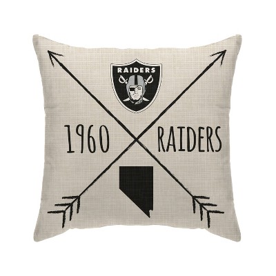 NFL Las Vegas Raiders Cross Arrow Decorative Throw Pillow