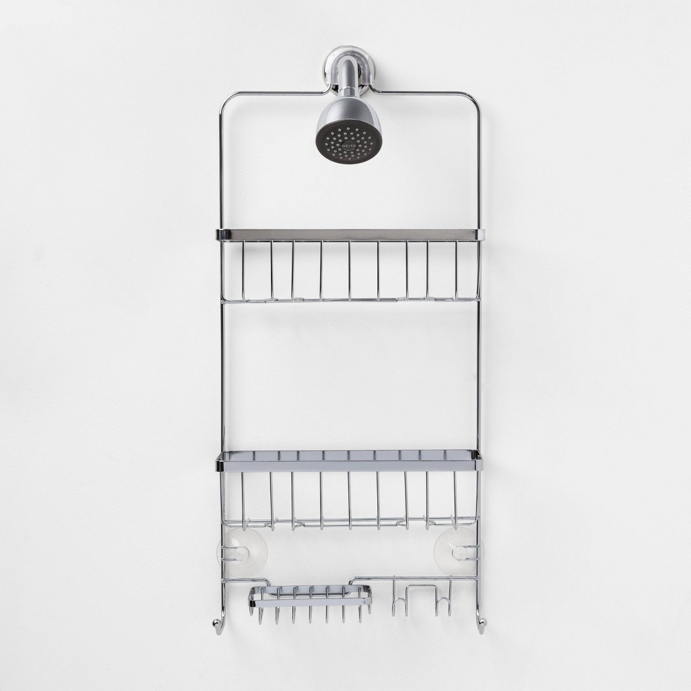 Bathroom Shower Caddy Chrome (Grey) - Made By Design