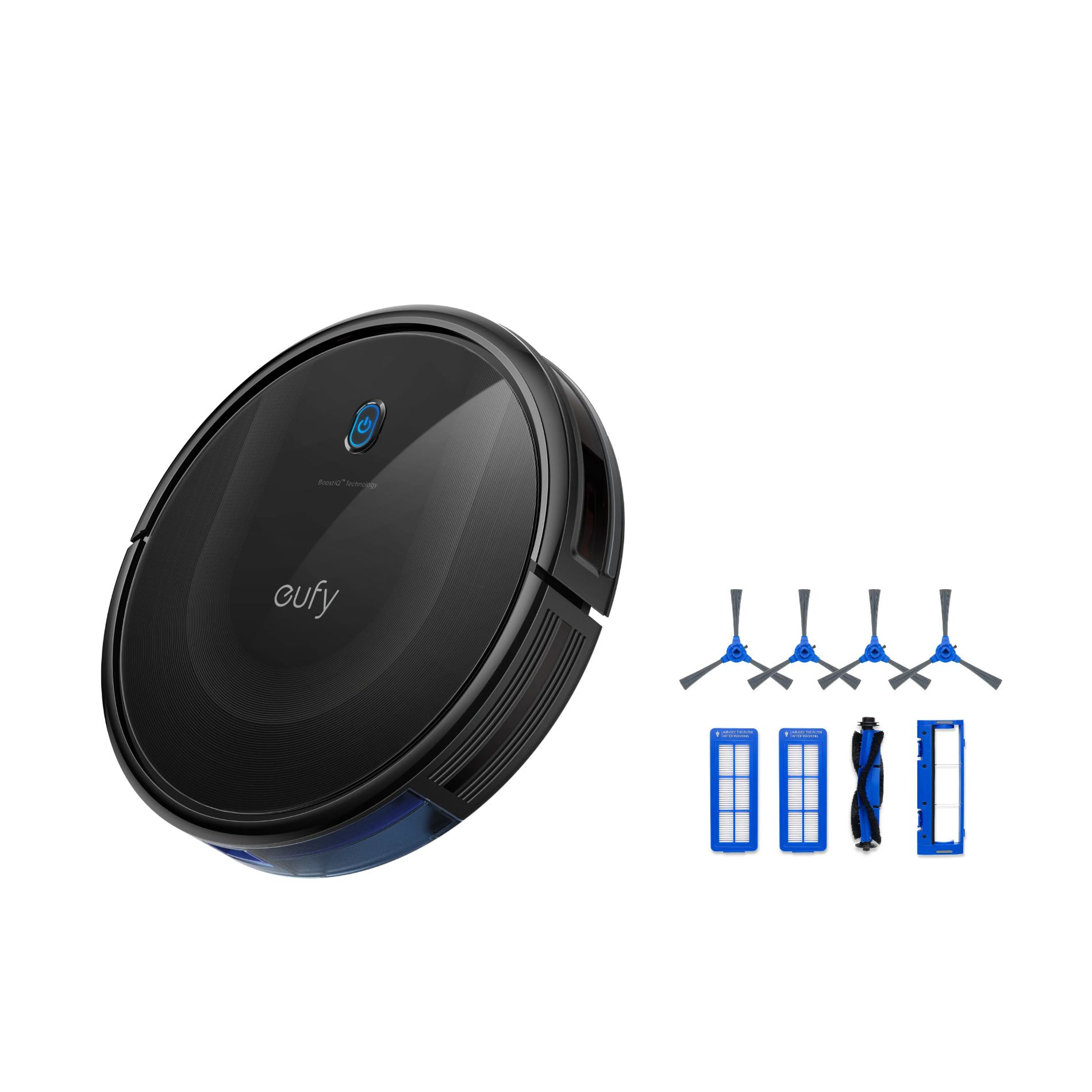 eufy Robot Vacuum 11S MAX, Super Thin, Quiet, Self-Charging, Cleans Hard Floors to Medium-Pile Carpets, Black +Replacement Accessories Kit