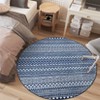Washable Modern Geometric Printed Rug Non Slip Low Pile Rug Soft Throw Floor Cover Foldable Indoor Carpet for Living Room Bedroom Playroom - 3 of 4