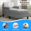 Mjkone Chaise Lounge Sofa Couch,Linen Chaise Sofa Bed Bench with Tufted Back, Mid-Century Sleeper Sofa Chair Bed for Small Place - 3 of 4