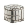 Square Pouf Multi-Color Jacquard Fabric Upholstery Modern Ottoman, Footstool, Non-Slip Floor Pouf, Bean Bag Chair, 1pc Sitting Pouf - 2 of 4