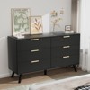 Buenhomino Fluted 6 Drawers Dresser, 47" Wide Modern Chest of Drawers, Dresser TV Stand, Wood Drawer Organizer for Bedroom, Living Room, Hallway - 2 of 4