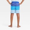 Boys' Striped Swim Shorts - Cat & Jack™ Blue - image 2 of 3