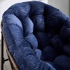 Outdoor Rattan Rocking Chair,Padded Cushion Rocker Recliner Chair Outdoor for Front Porch - 2 of 4