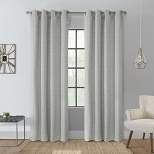 Thermaplus Sabrina Blackout Textured Leaf Pattern Smooth Calming Environment for Any Room Grommet Curtain Panel Silver