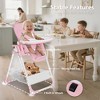 Kinder King Foldable High Chair for Babies & Toddlers, Adjustable Height, Recline, Storage Basket, Double Trays, Easy to Clean - 4 of 4