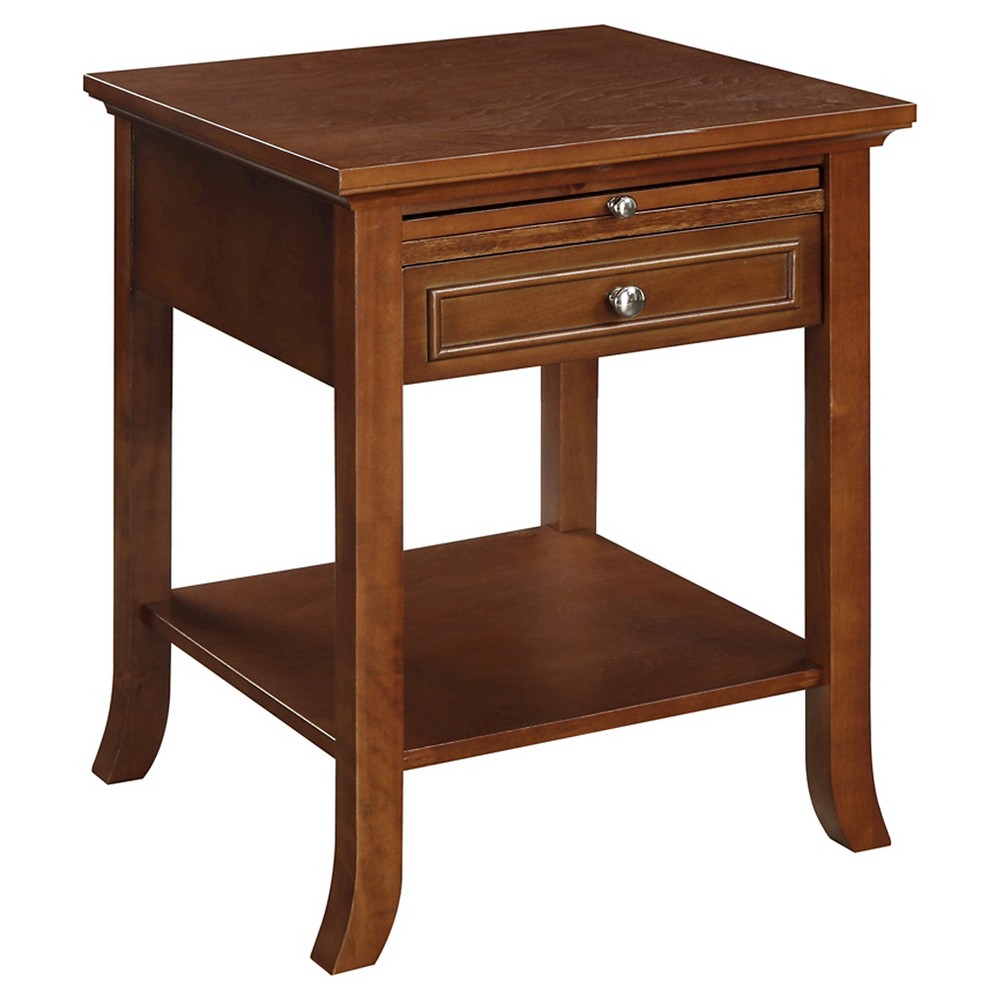 Photos - Coffee Table American Heritage Logan End Table with Drawer/Slide Espresso - Breighton H