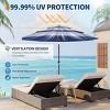 Outdoor 3 Tier Vented Large Market Table Umbrella 9FT Patio Umbrella with 3 Tier Canopy Heavy Duty 8 Rib Hand Crank and Ventilation - 4 of 4