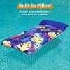 Joyfy 72'' Inflatable Pool Floats Mat with Headrest, Pool Floaties Raft for Adults,  Fabric Covered Floating Water Mattress for Lake Beach Navy Blue - 3 of 4