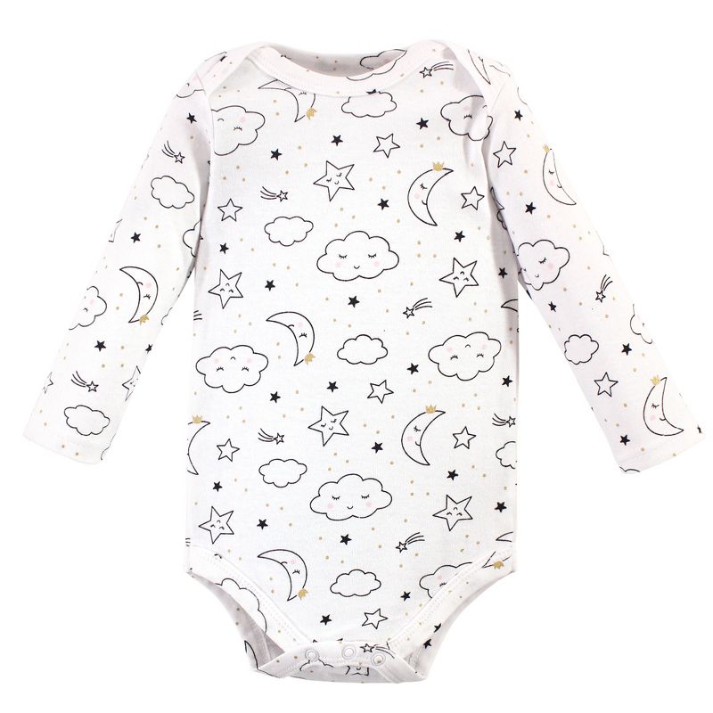 Hudson Baby Infant Girl Cotton Long-Sleeve Bodysuits 5pk, Dreamer, 5 of 8