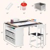 Kids Art Table and 2 Chairs,Toddler Craft and Play Wood Activity Table with Storage Bins, Drawing Desk, Kids Activity Table and Study Table - 3 of 4