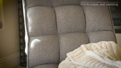 Green Linen Upholstered Folding Floor Gaming Chair with 360-Degree Swivel