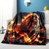 Christmas Lion Printed Throw Blanket Soft, Plush, Warm Home Decor for Bed, Sofa, Picnic, and Festive Holidays Gift. - 3 of 4