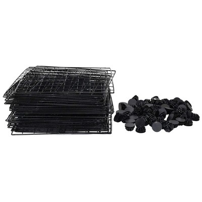 Modular Black Wire Guinea Pig Cage Panels Set
