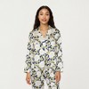Anna-Kaci Lounge Women's 2-Piece Set Long Sleeve Button Front Pajama Set with Floral Print and Soft Silky Fabric for Relaxed Comfort - 2 of 4
