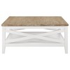 Coaster,Hollis Square Wood Coffee Table With Shelf Brown and White - 3 of 4