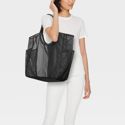 Сумки Shade & Shore Packable Cut Out Mesh Tote Handbag - Shade & Shore™ Black — фото 2