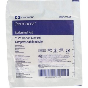 Covidien 7196D Dermacea Abdominal Pad Sterile 5 in. x 9 in. (Each) - 1 of 4