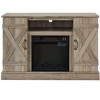 VYNXARIA Farmhouse Classic Gray Wash Media TV Stand with 18" Fireplace Insert for TVs Up to 50inch - 4 of 4