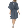 LA LEELA Women's Summer Loungewear Solid Casual Relaxed Caftan Knee Length Cover Up Dresses for Women Plus Size 2X-3X Gray, Solid - image 4 of 4