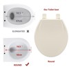 Toilet Seat with Built-in Toddler Seat - 17" Round Soft Close, Easy Clean, Fits Standard Toilets - 4 of 4
