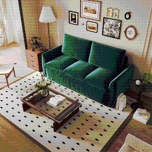 NicBex Couches for Living Room 70.9" Pull-Out Sofa Bed Velvet Upholstered 3-Seat Convertible Sleeper Sofa with 2-in-1 Pillow - 1 of 4