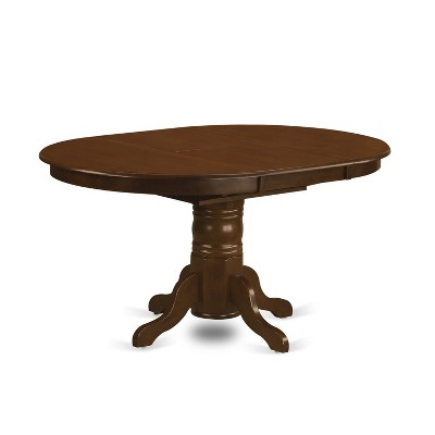 60" Round Extendable Wood Dining Table in Espresso