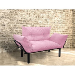CAVINAS Loveseat Sofa with Sleek Metal Legs, Upholstered 2-Seater Sofa, Modern Futon Couch for Small Apartments, Bedrooms, Cozy Living Rooms - 1 of 4