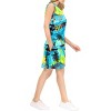 LA LEELA Women's Beachwear Swimsuit Coverups for Women Summer Swim Beach Dress Cover Ups for Swimwear Women Loose Bathing Suit 8-10 Blue, Tree - 3 of 4