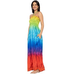 tube top summer dresses Rooftop In Ravello Smocked | Trendy Women's Tops line that gives virtually any body type a flattering silhouette Y2K Tube-top Short Dress Summer