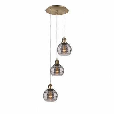 Rochester - 3 Light Cord Hung Multi Pendant In Industrial Style-24.38 Inches Tall and 12.38 Inches Wide