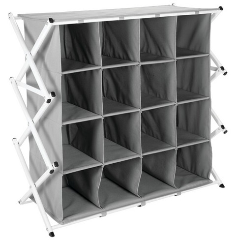 Mdesign Fabric Shoe Rack Holder Storage Accordion Frame 16 Cube Target