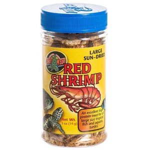 Zoo Med Large Sun-Dried Red Shrimp Aquatic Turtle Food - 0.5 oz - 1 of 3