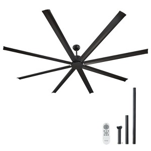 VEVOR 96 In Ceiling Fan without Light, 6-Speed Remote Control, Aluminum 8-Blade, Reversible DC Motor, Modern Low Profile Flush Mount Exterior Fan - 1 of 4