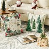 Joy Christmas Holly Berries Reindeer Believe Throw Pillow Covers, 18 x 18 Inch - 2 of 3