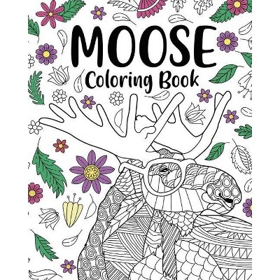 Moose Coloring Book - by  Paperland (Paperback)