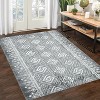 Acekool Area Rug Machine Washable Geometric Low Pile Non Slip Indoor Carpet for Living Room Bedroom Nursery - 2 of 4