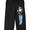 Batman 66 TV The Penguin Blue Name Text Adult Black Sleep Pajama Pants - 2 of 4