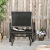 DSVIMOY Porch Glider, Swing Glider Chairs with Curved Armrests for Garden, Poolside, Backyard, Black, 29.5"*26"*33.5" - 2 of 4